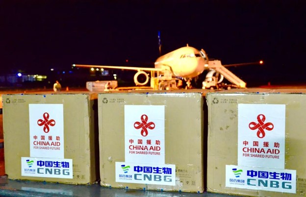 Sinopharm vaccine donated by China arrived in Solomon Islands on April 12. Source: China International Development Cooperation Agency